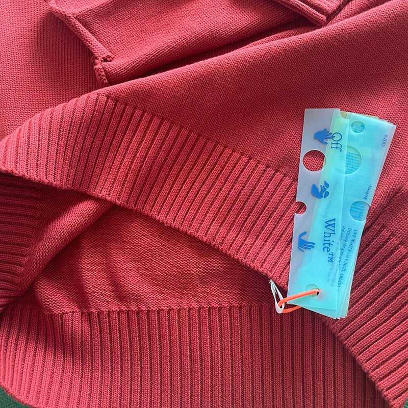 Off-White Diag Arrows Knit Sweater Black Light Grey / White