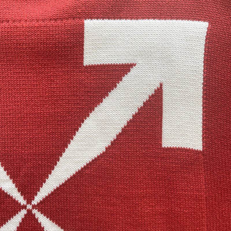 Off-White Diag Arrows Knit Sweater Black Light Grey / White