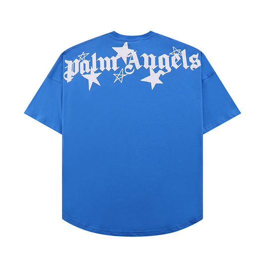 Palm Angels Shooting Stars Overlogo Tee 'Blue/White'