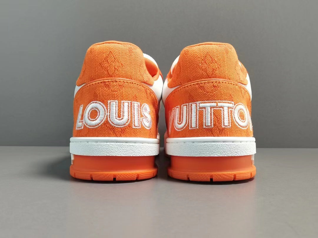 Louis Vuitton Trainer Monogram Denim Orange