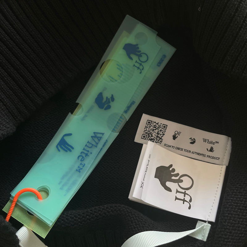 Off-White Diag Arrows Knit Sweater Olive / Orange