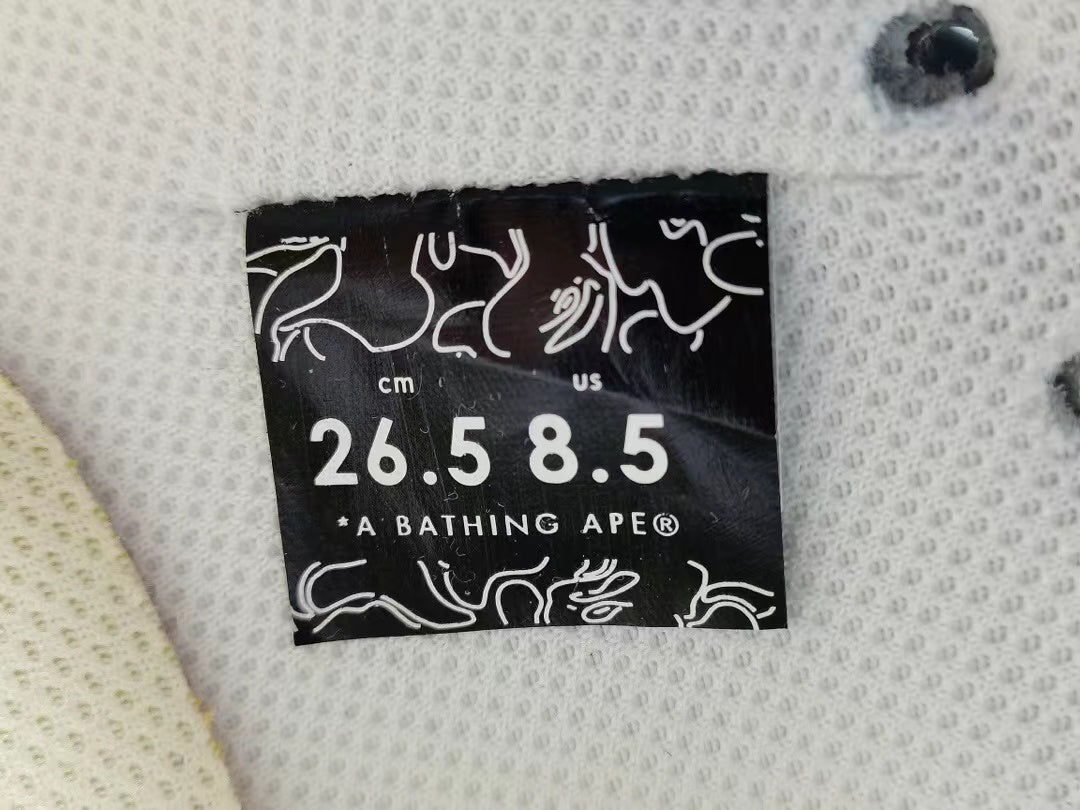 A Bathing Ape Bape SK8 Sta White Silver