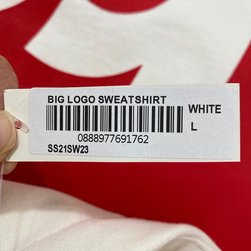 Supreme Big Logo Hooded Sweatshirt White