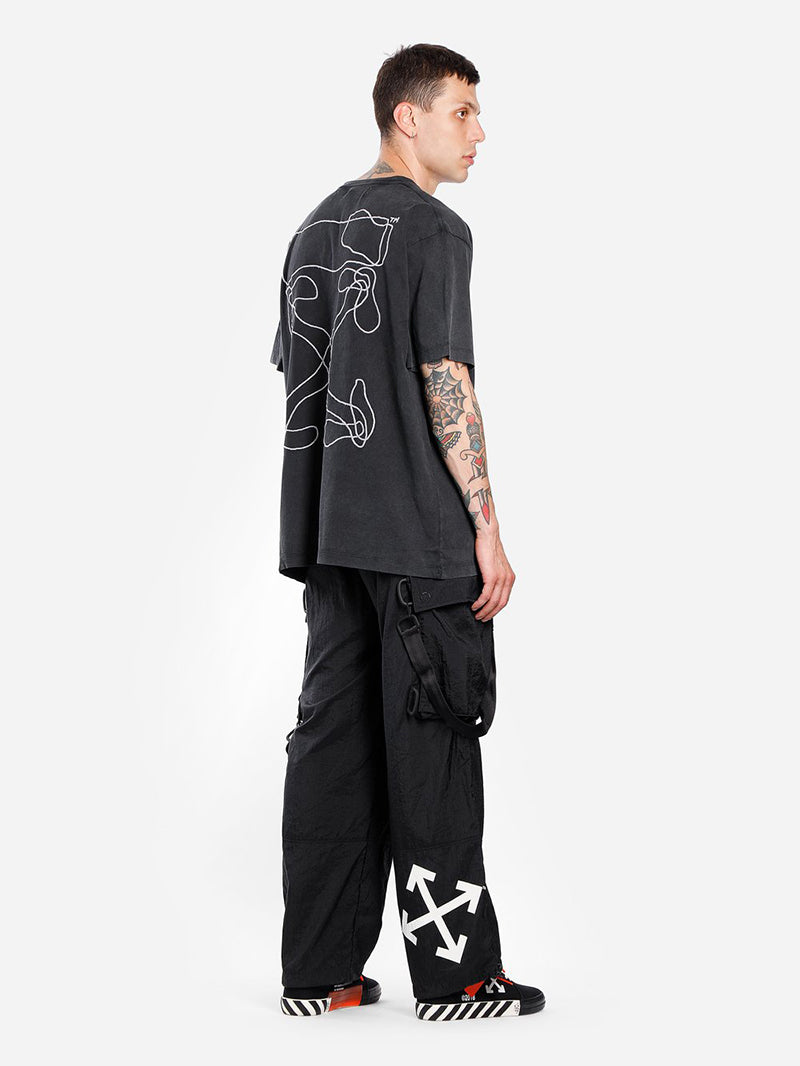 Off-White Oversized Abstract Arrows Embroidered T-shirt
