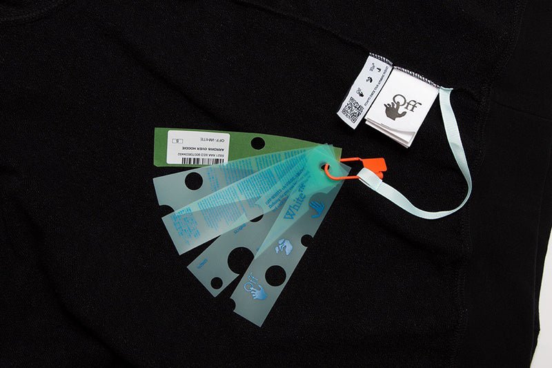 OFF-WHITE RUBBER STRIPES SKATE CREW SWEAT Black