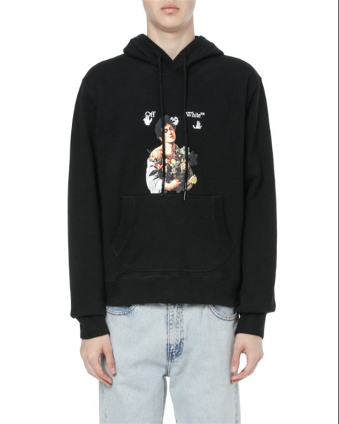 Off-White Caravaggio Boy Hoodie Black/White