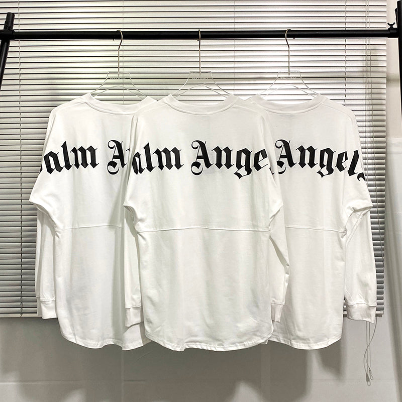 Palm Angels Logo Mock Neck Longsleeve T-Shirt
