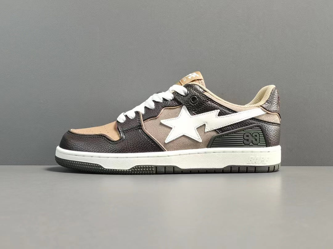 A Bathing Ape Bape SK8 Sta Brown Ivory