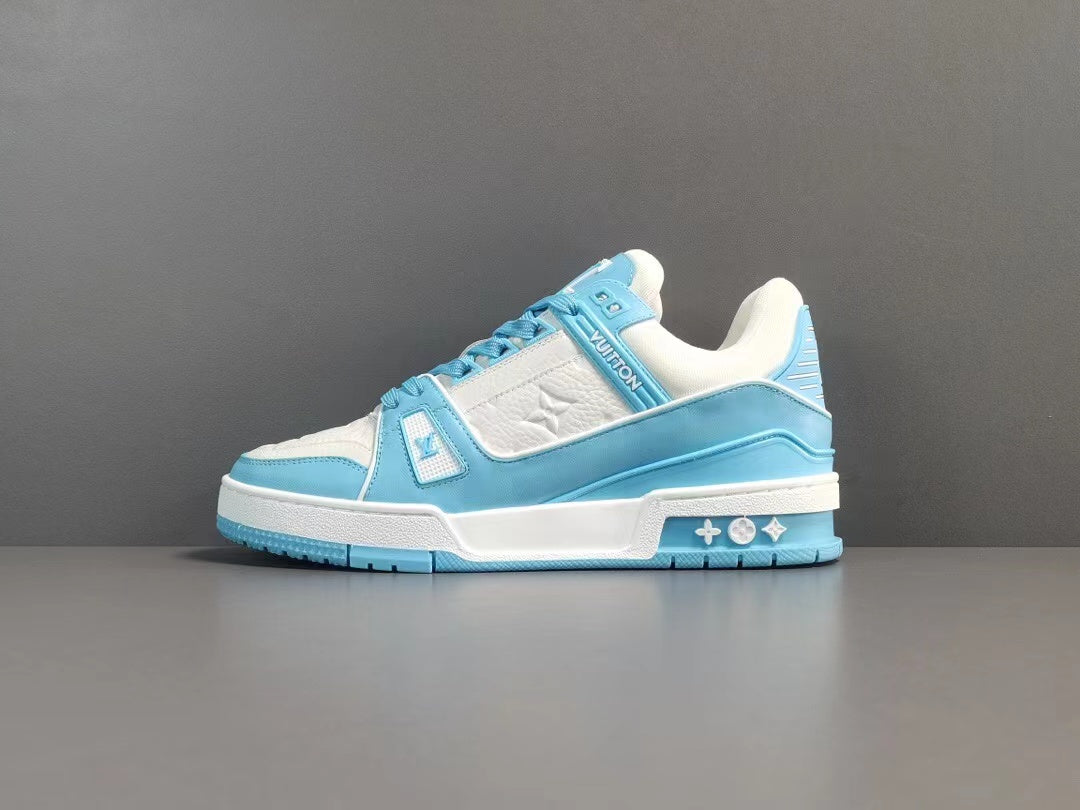 Louis Vuitton Trainer Low White Sky Blue