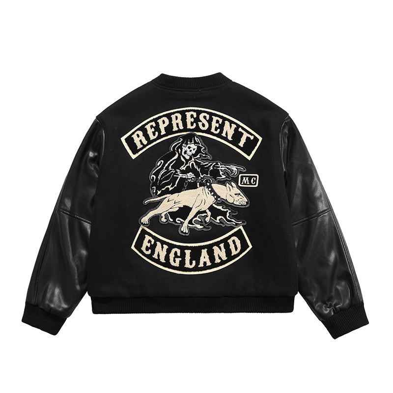 REPRESENT BOMBER ENGLAND VARSITY JACKET