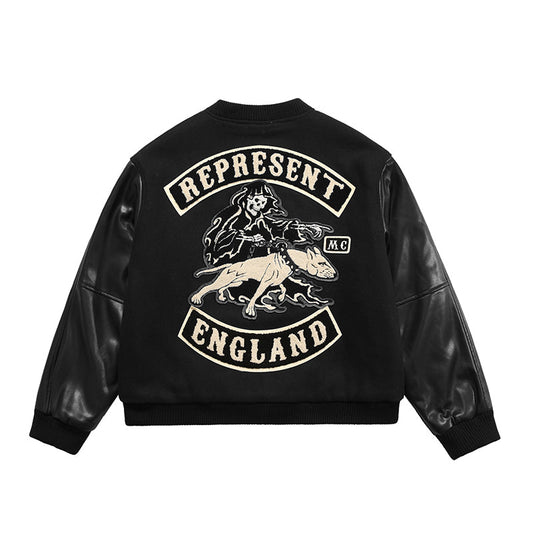 REPRESENT BOMBER ENGLAND VARSITY JACKET