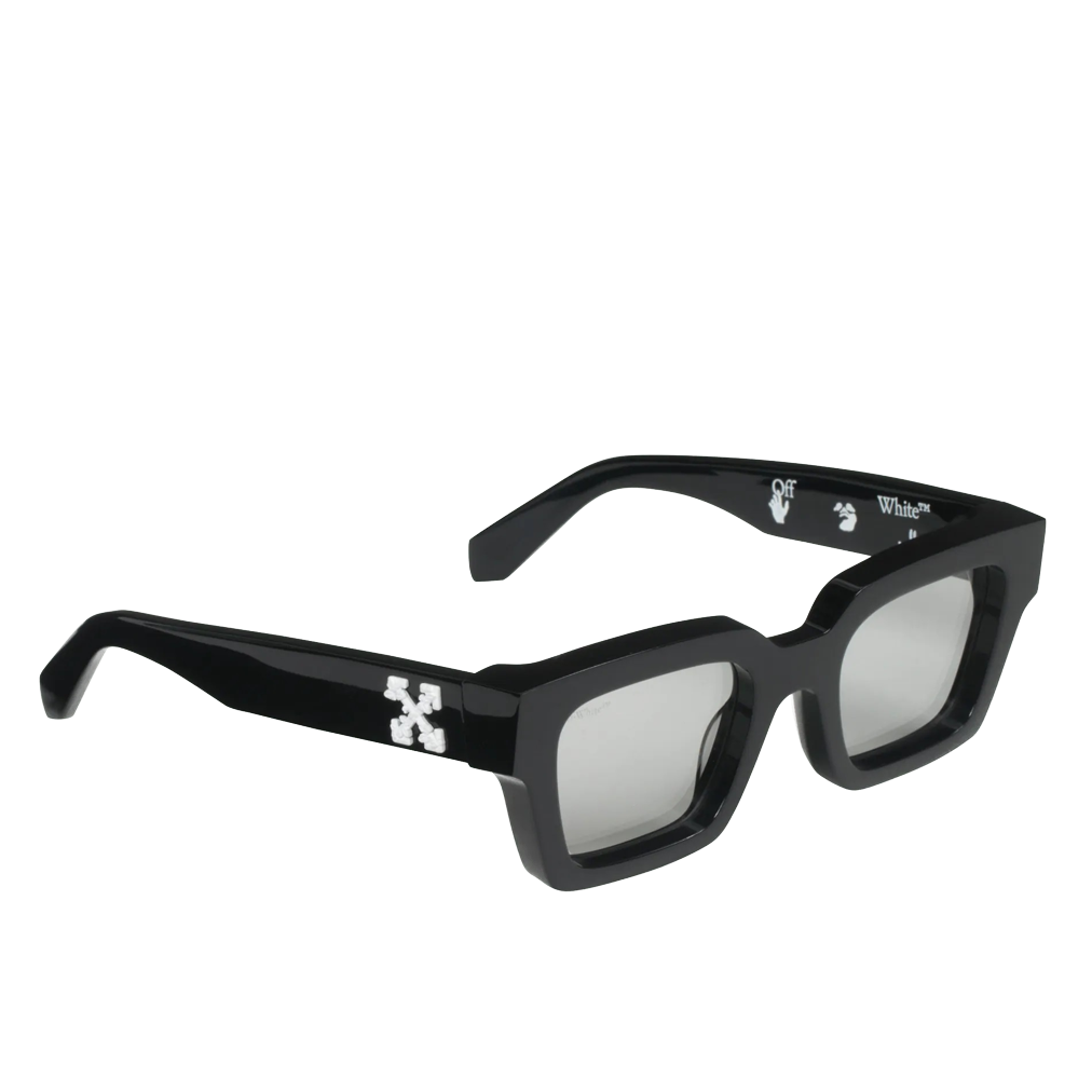 Off-White Rectangular Frame Sunglasses Transparent Lenses