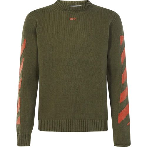 Off-White Diag Arrows Knit Sweater Black Light Grey / White