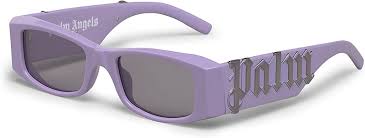 Palm Angels Angel Rectangle Frame Sunglasses Purple