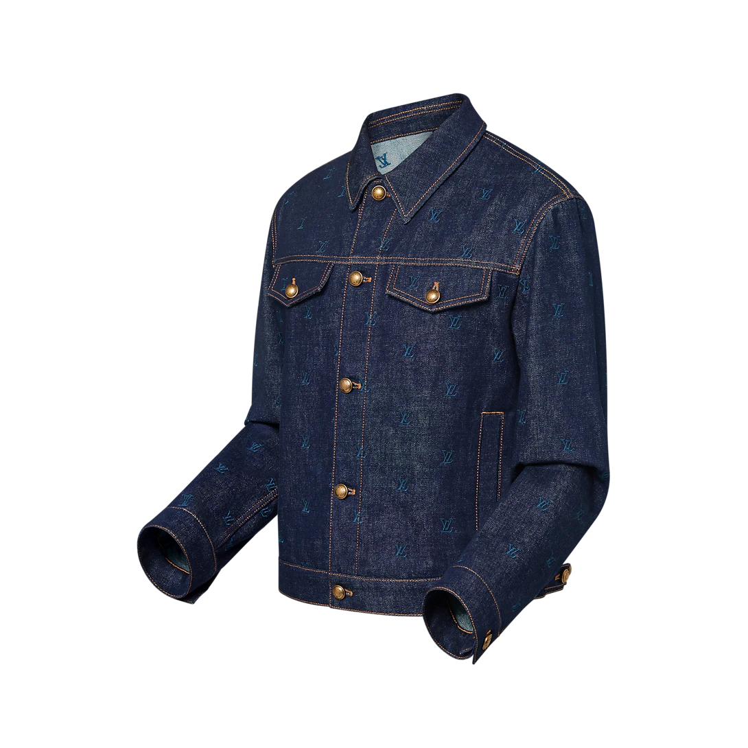 Louis Vuitton LV Blason Embroidered Denim Jacket