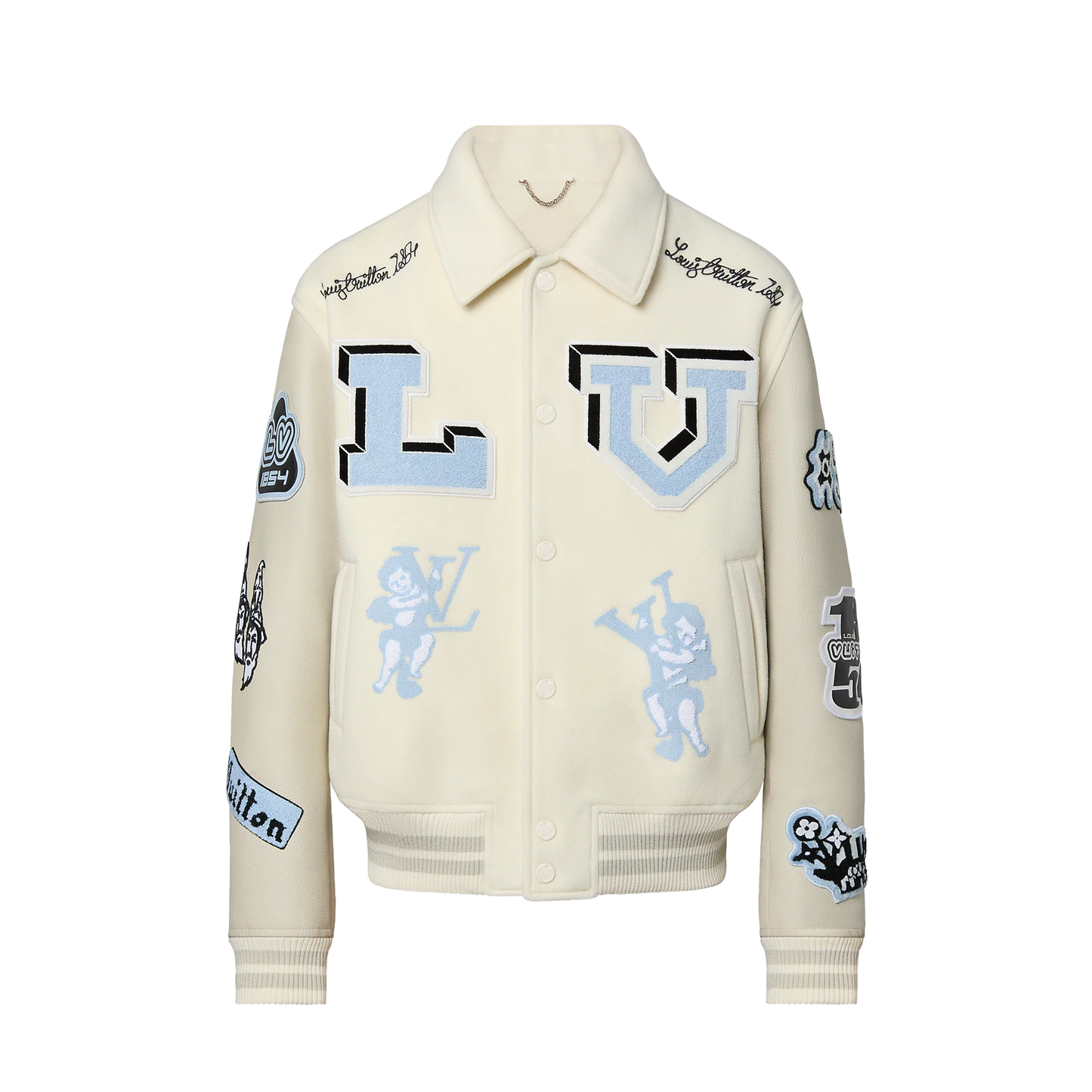 MULTI-PATCHES MIXED LEATHER VARSITY BLOUSON | LOUIS VUITTON