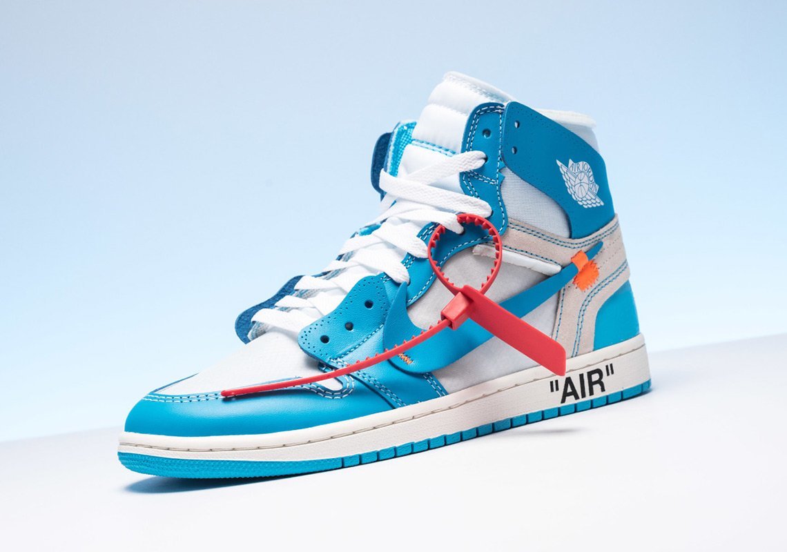 OFF-WHITE x Air Jordan 1 Retro High OG / Dark Powder Blue