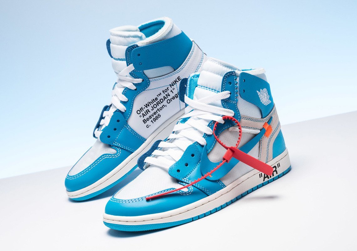 OFF-WHITE x Air Jordan 1 Retro High OG / Dark Powder Blue