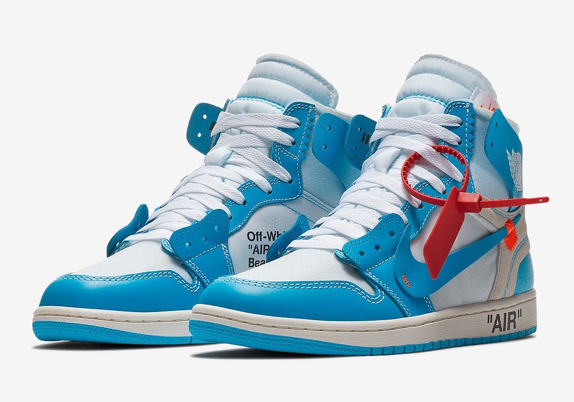 OFF-WHITE x Air Jordan 1 Retro High OG / Dark Powder Blue