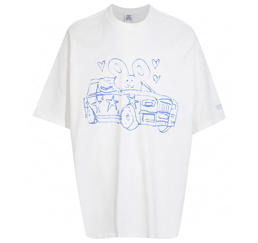 VETEMENTS Scribbled Car/Heart T-shirt | White